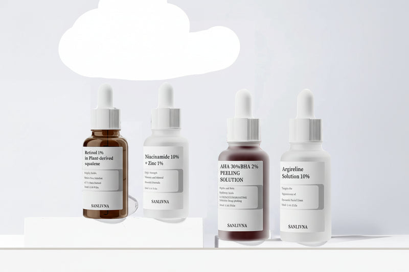 AHA 30%+BHA 2% Exfoliating Face Salicylic Acid Serum 10% Niacinamide + 1% Zinc, 10% Hexapeptide Serum Moisturizing Face Skincare